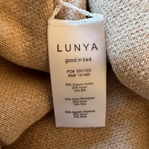 NIB Lunya Cozy Cotton Silk Windowpane Sweater - Picture 13 of 14